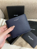 Saint Laurent Grain Leather Bi Fold men's wallet