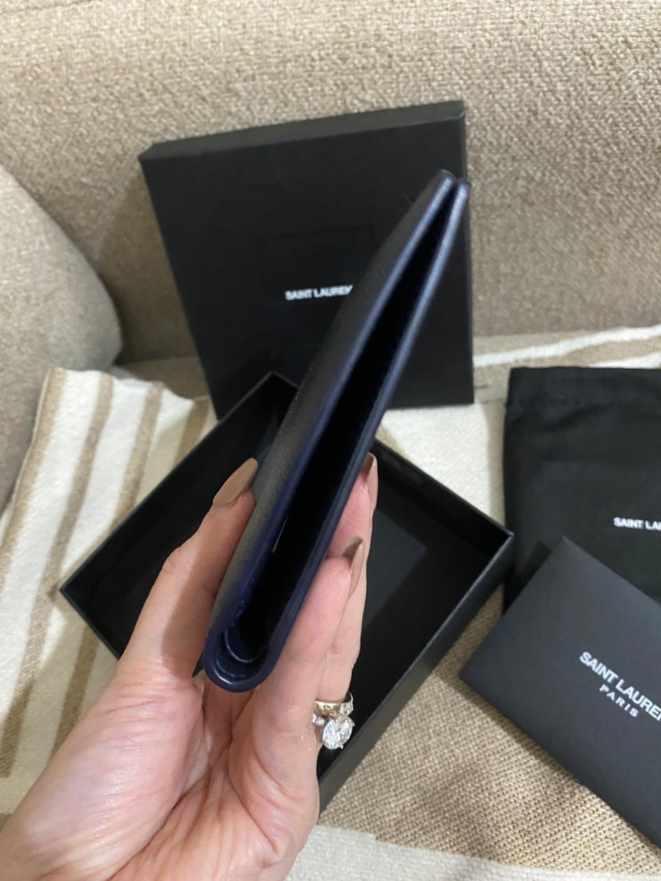 Saint Laurent Grain Leather Bi Fold men's wallet