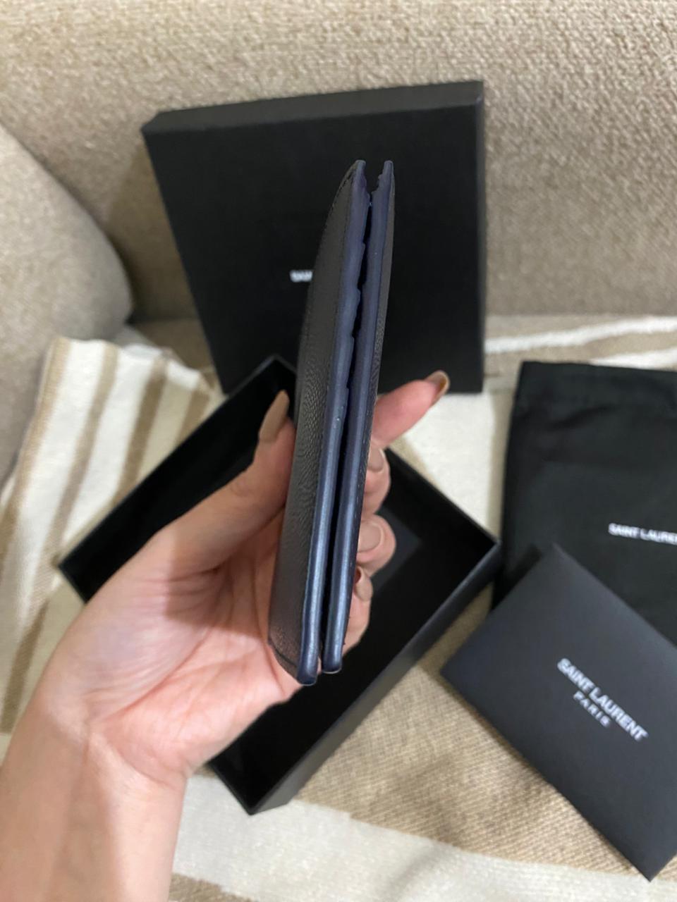 Saint Laurent Grain Leather Bi Fold men's wallet