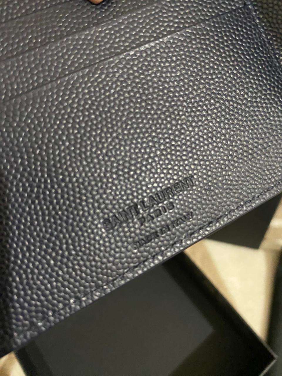 Saint Laurent Grain Leather Bi Fold men's wallet