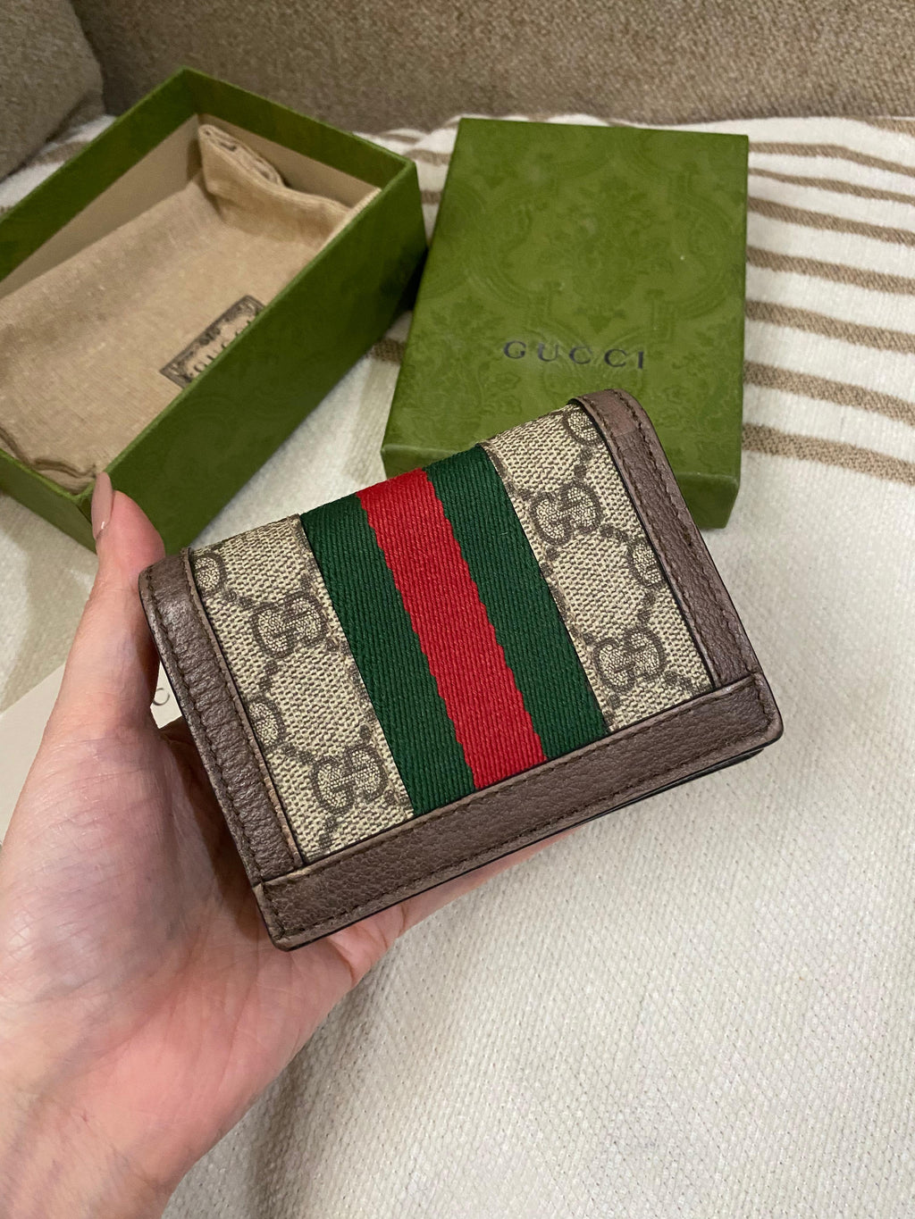 GUCCI Ophidia GG Leather Wallet
