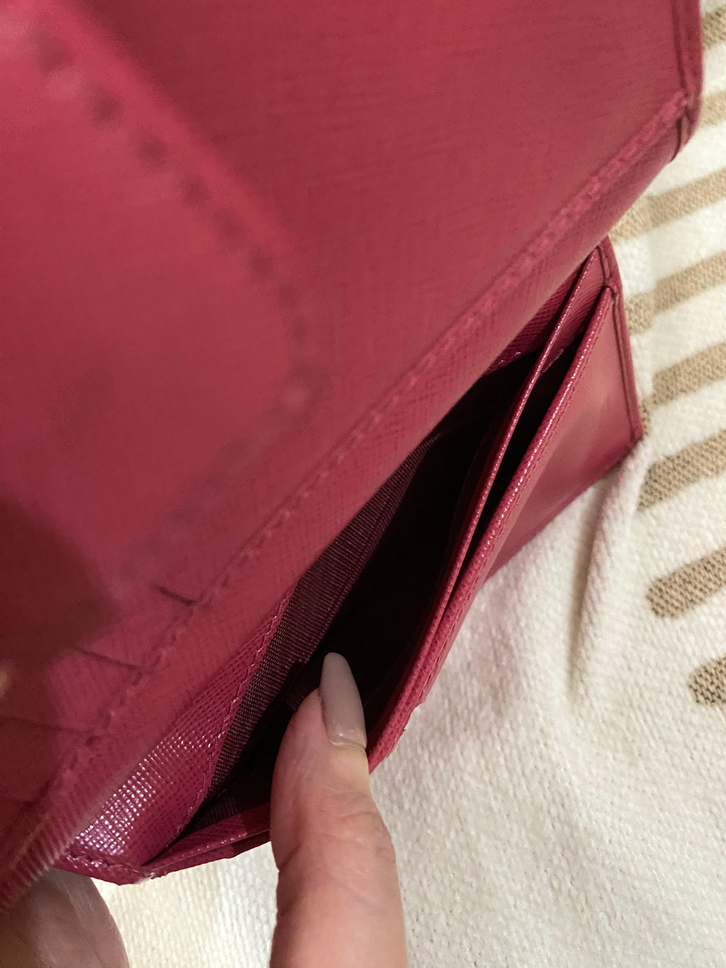 PRADA Saffiano Bi Fold women's wallet