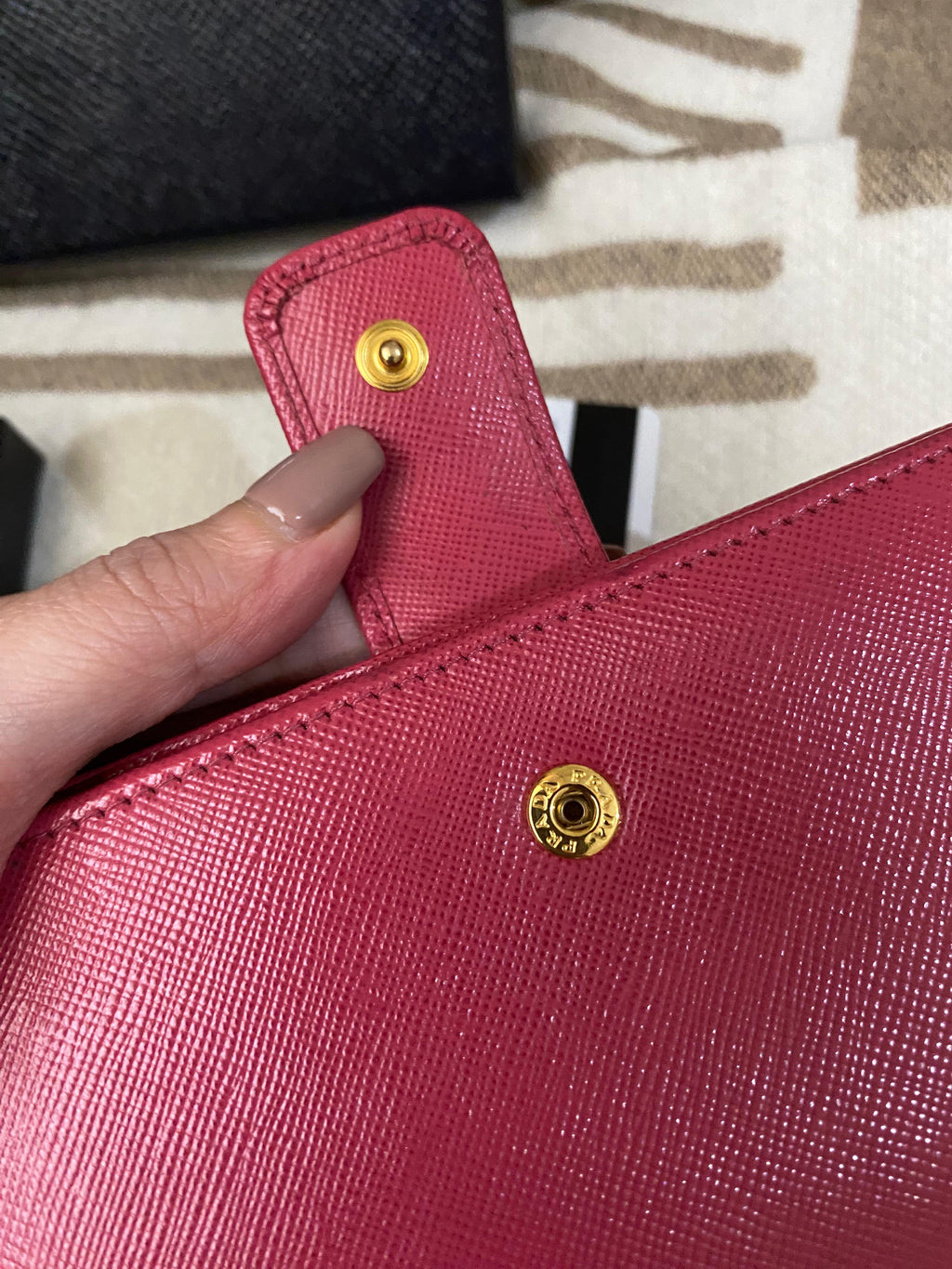 PRADA Saffiano Bi Fold women's wallet