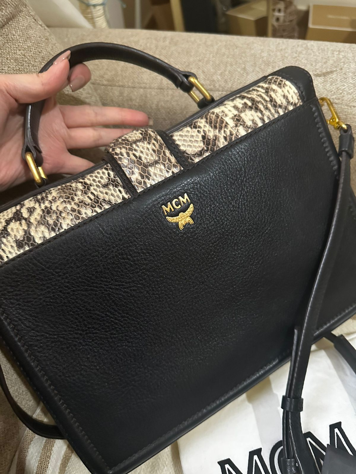 MCM Multicolor Snake Skin Little Veronica