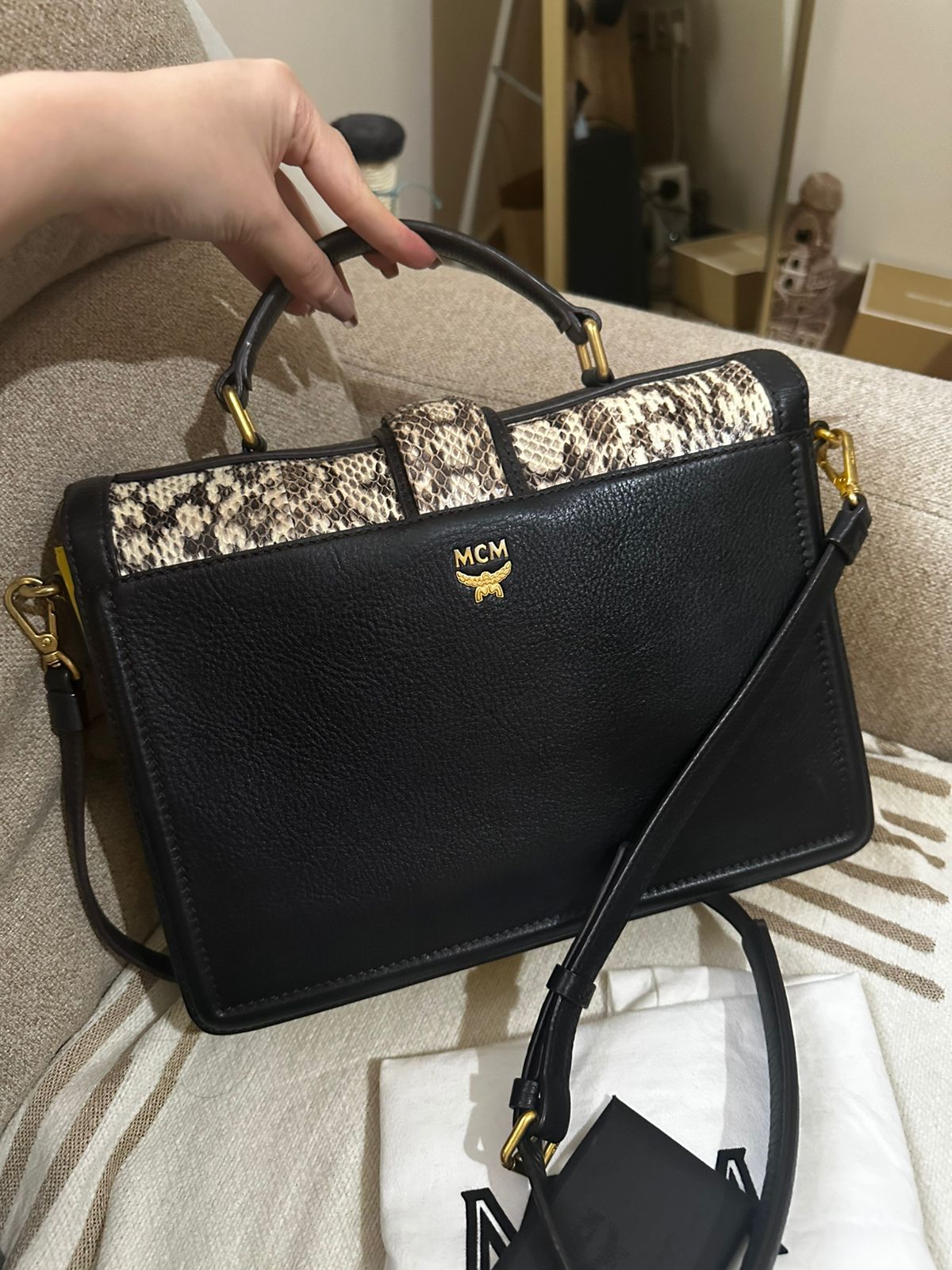 MCM Multicolor Snake Skin Little Veronica