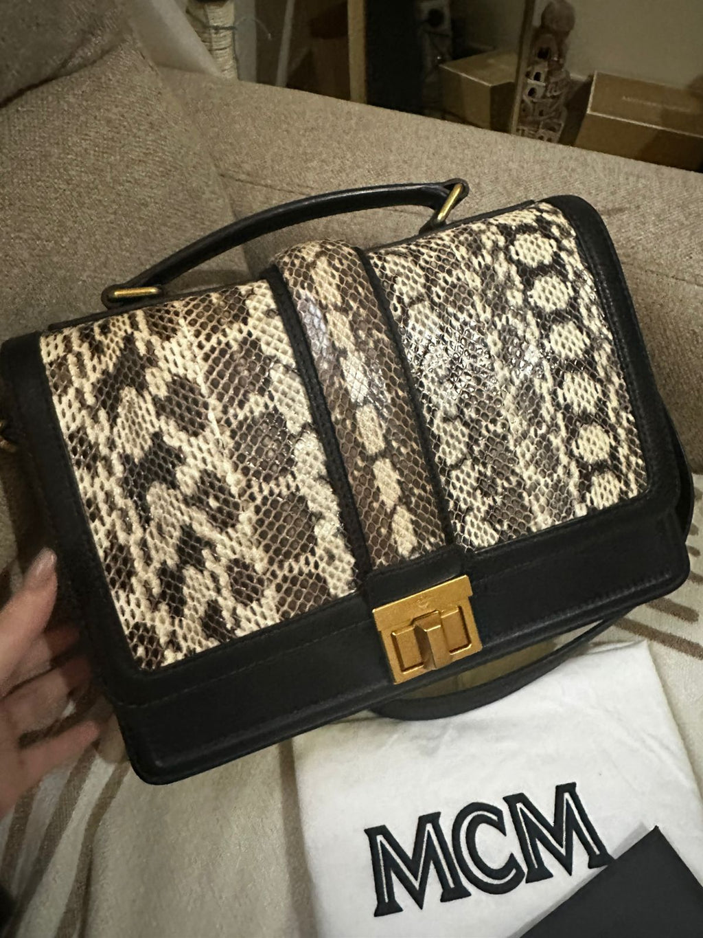 MCM Multicolor Snake Skin Little Veronica