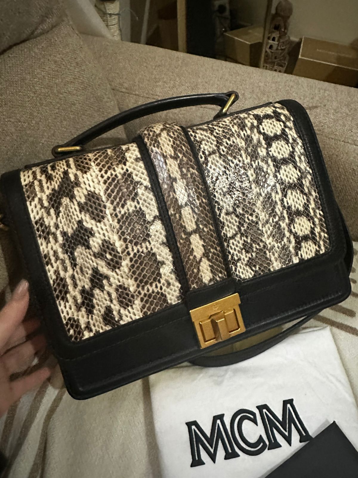MCM Multicolor Snake Skin Little Veronica