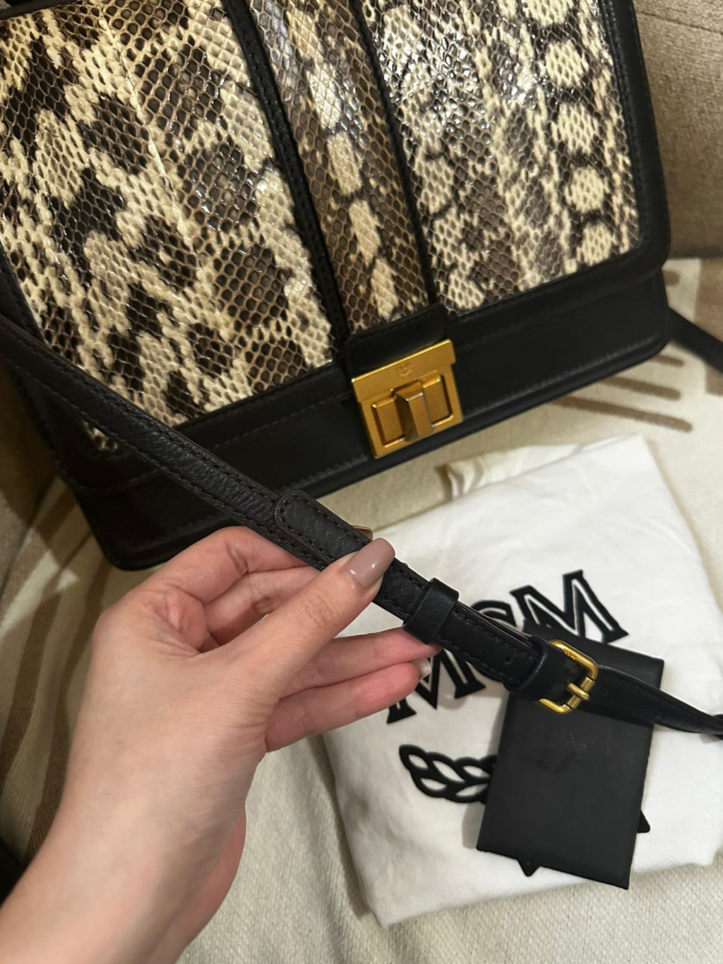 MCM Multicolor Snake Skin Little Veronica