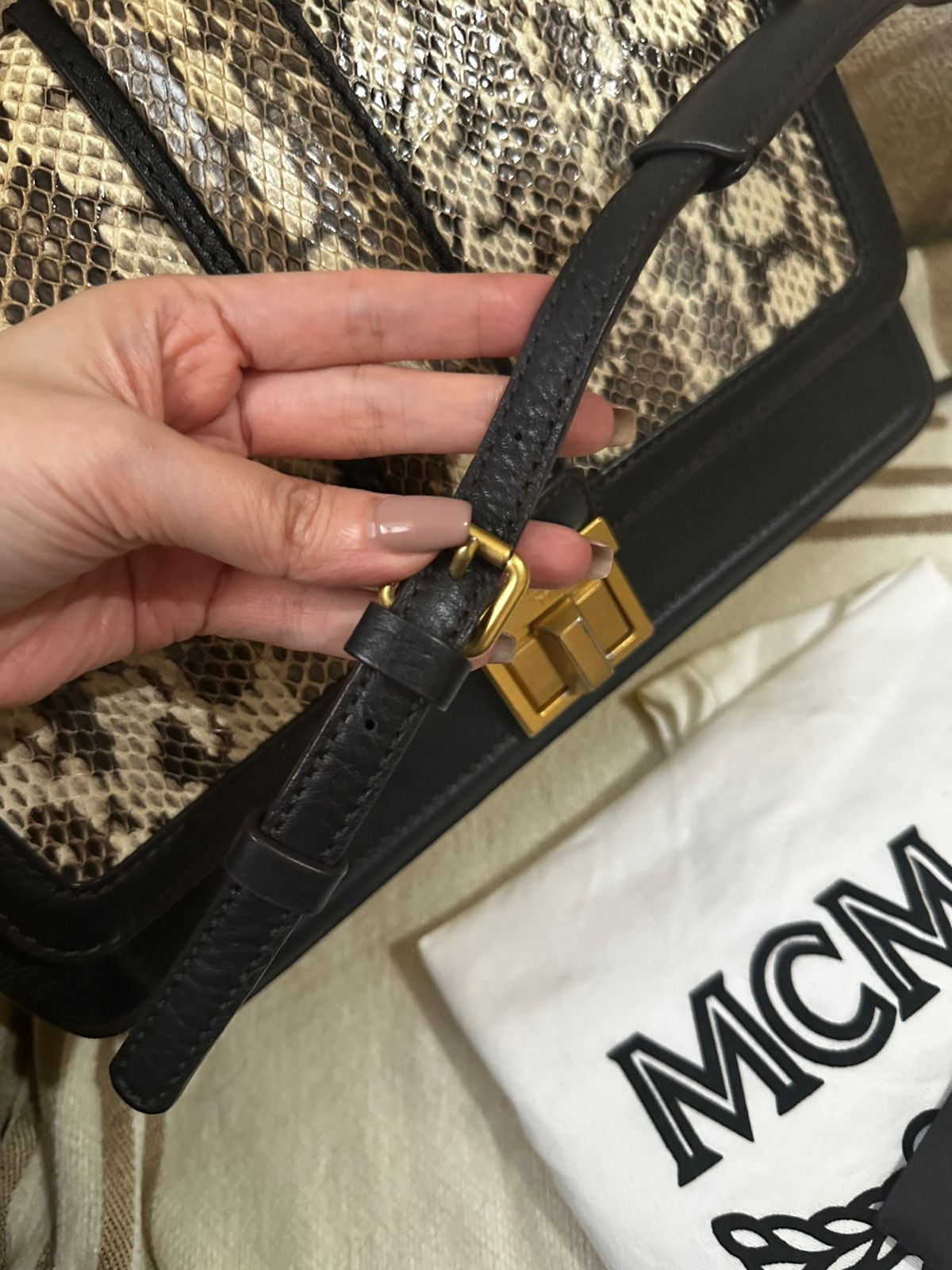 MCM Multicolor Snake Skin Little Veronica