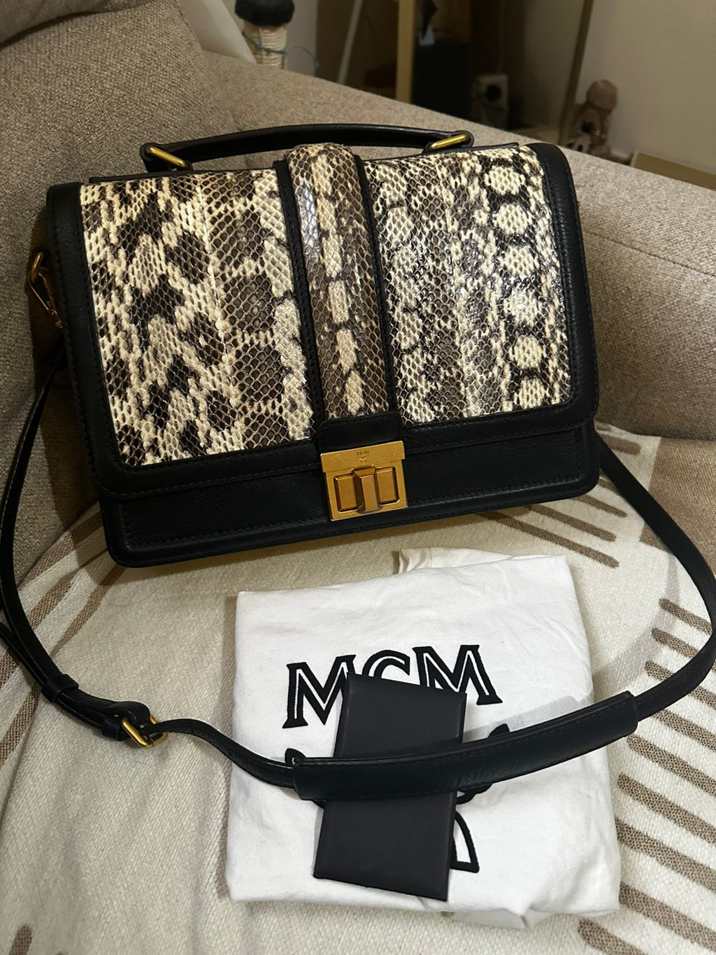 MCM Multicolor Snake Skin Little Veronica