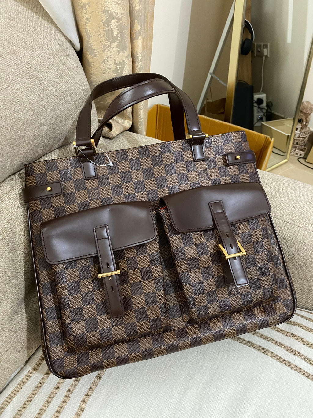 Louis Vuitton Uzes Damier Eben Tote Bag MM