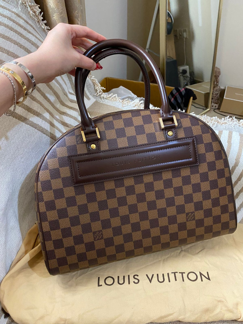 Louis Vuitton Nolita MM size Damier Ebene