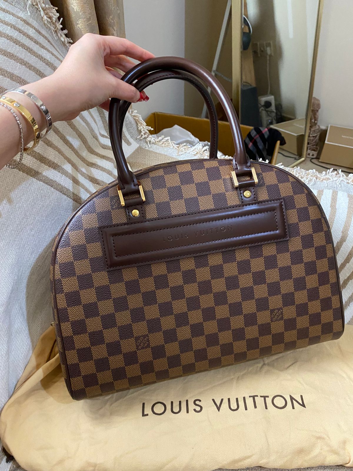 Louis Vuitton Nolita MM size Damier Ebene