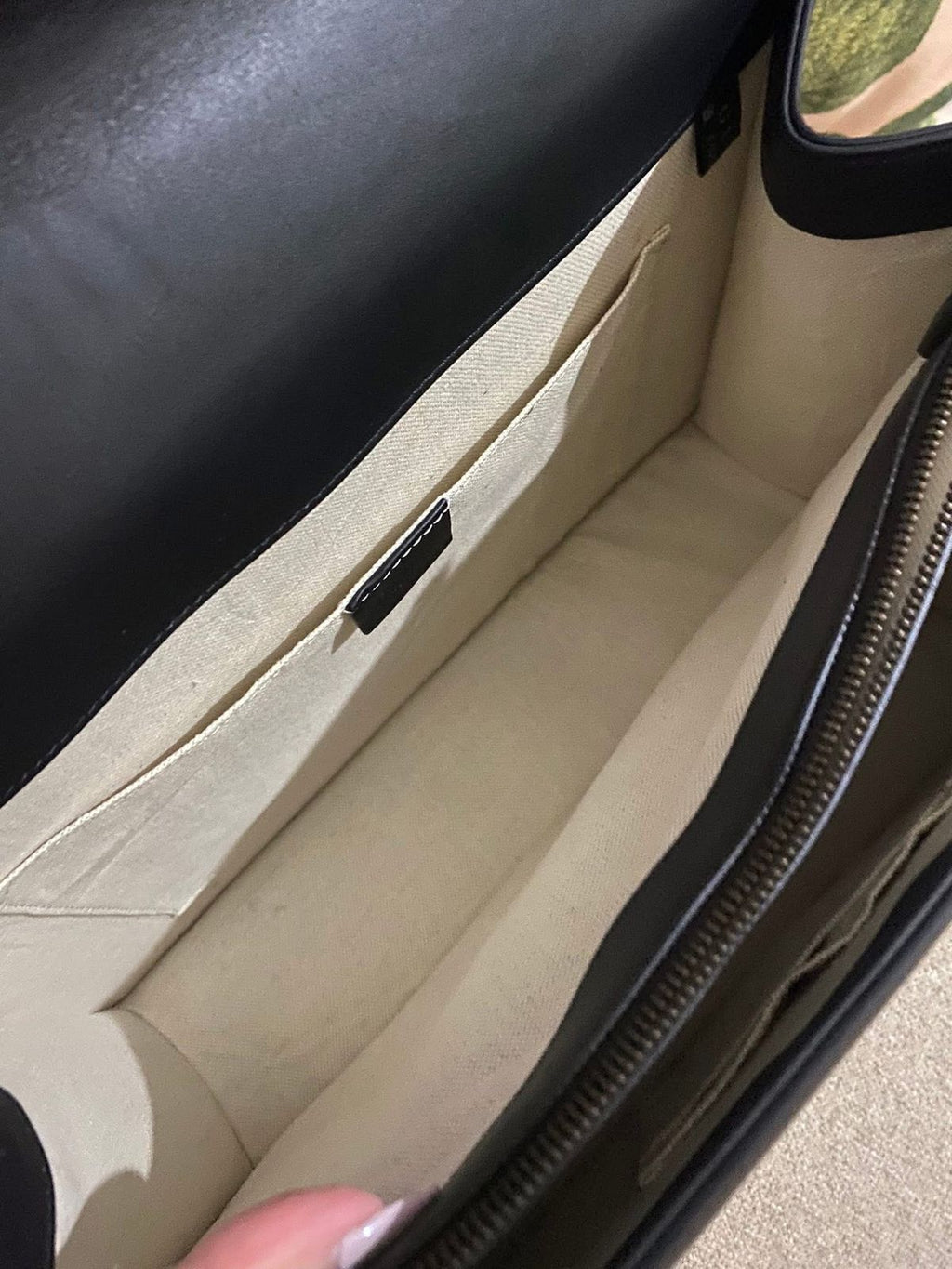 GUCCI Black Leather Large Dionysus Bamboo Top Handle