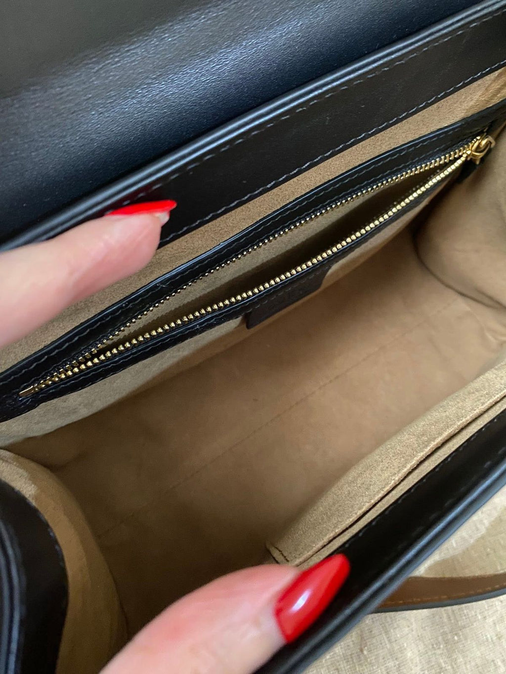 Gucci Tricolor GG Supreme Canvas and Leather Medium Padlock Top Handle Bag