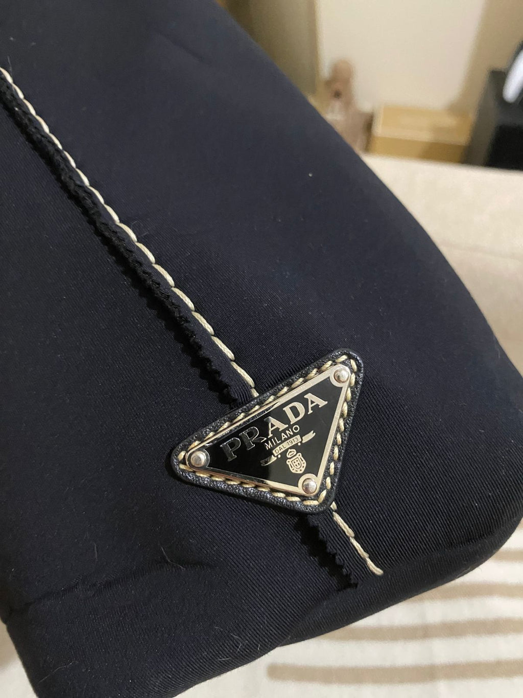 PRADA Neoprene Large Shopping Tote Bag