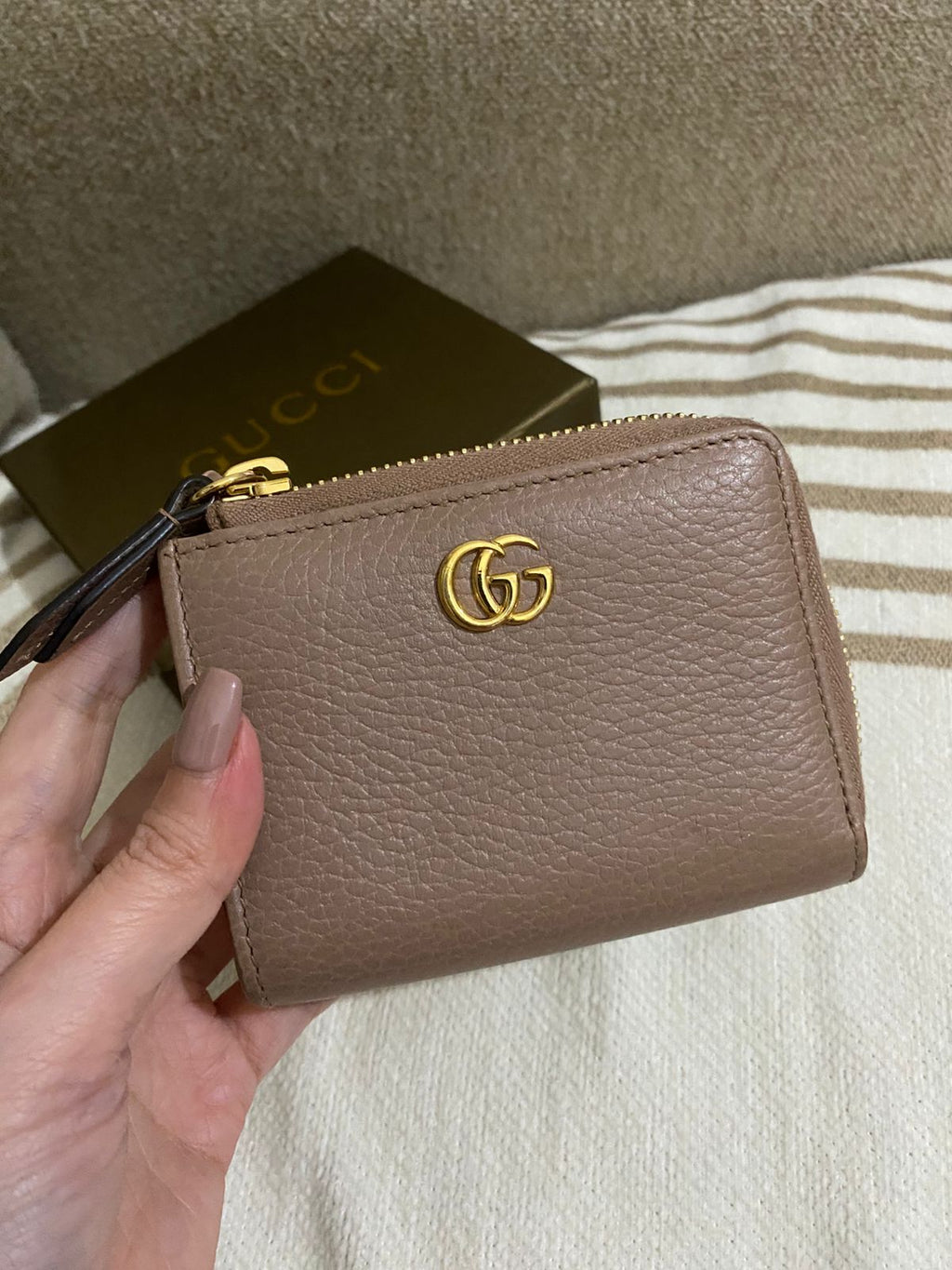GUCCI GG Marmont L-Shaped Zip Wallet