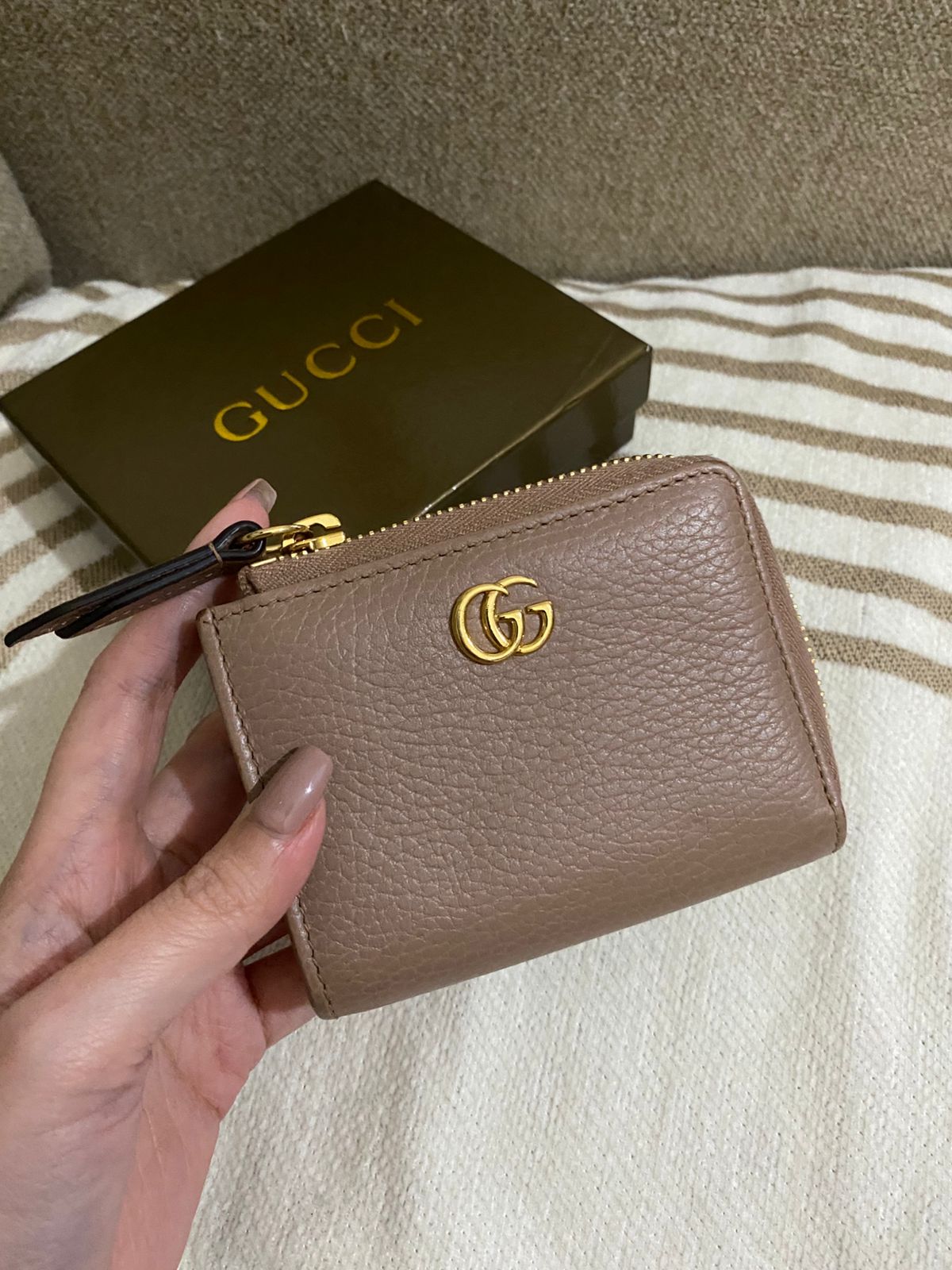 GUCCI GG Marmont L-Shaped Zip Wallet