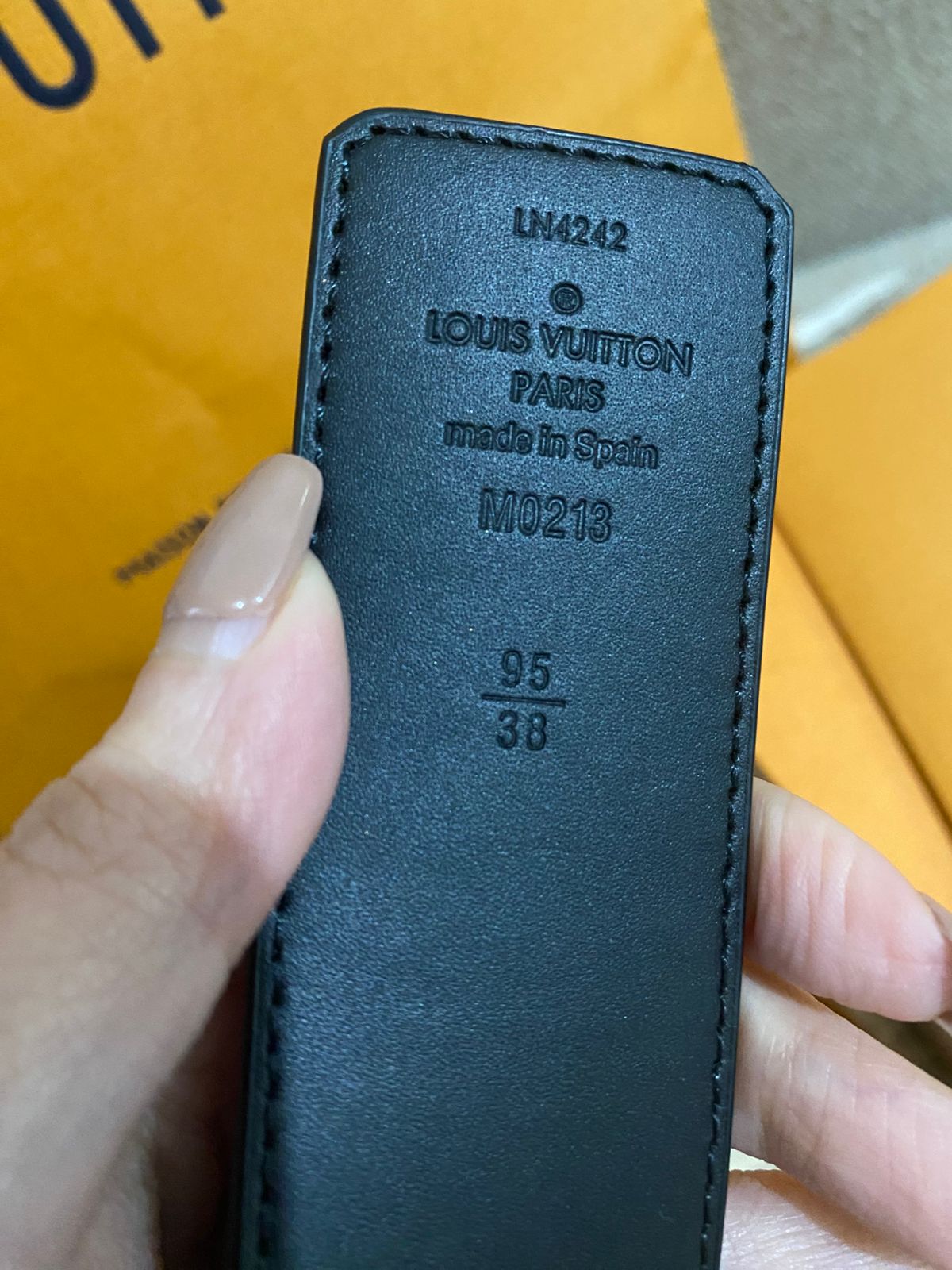 Louis Vuitton Graphite Men's Leather Belt