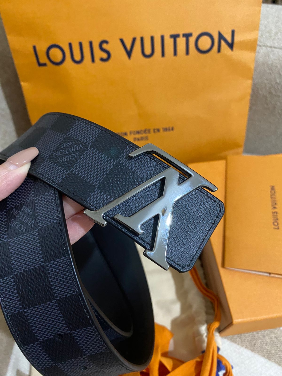 Louis Vuitton Graphite Men's Leather Belt