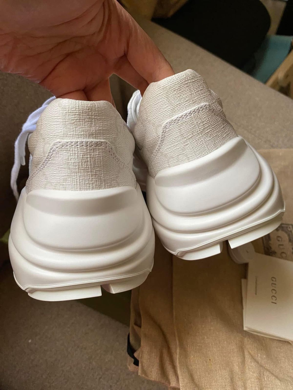 GUCCI GG Supreme Rhyton White Sneaker 37.5