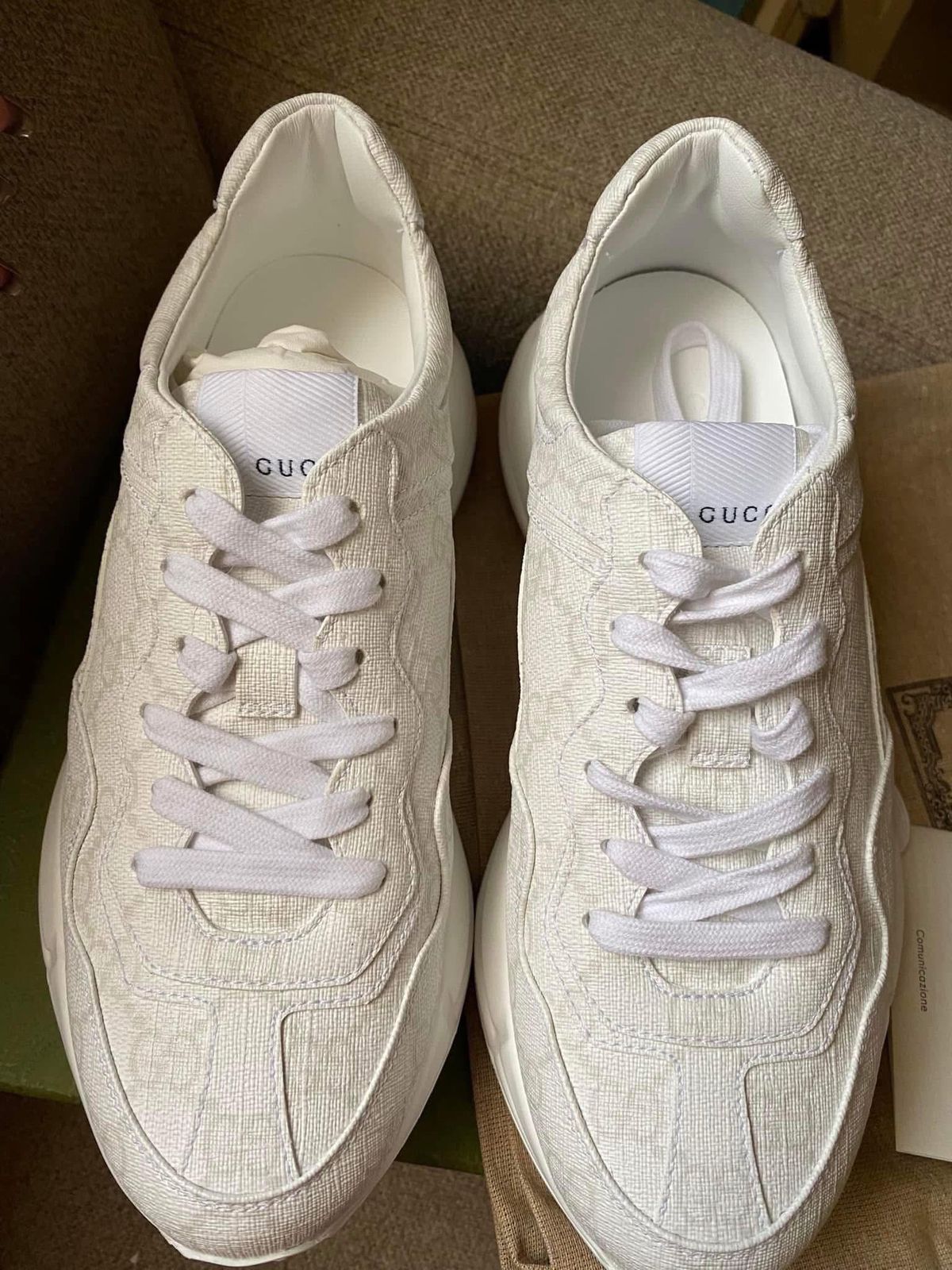 GUCCI GG Supreme Rhyton White Sneaker 37.5