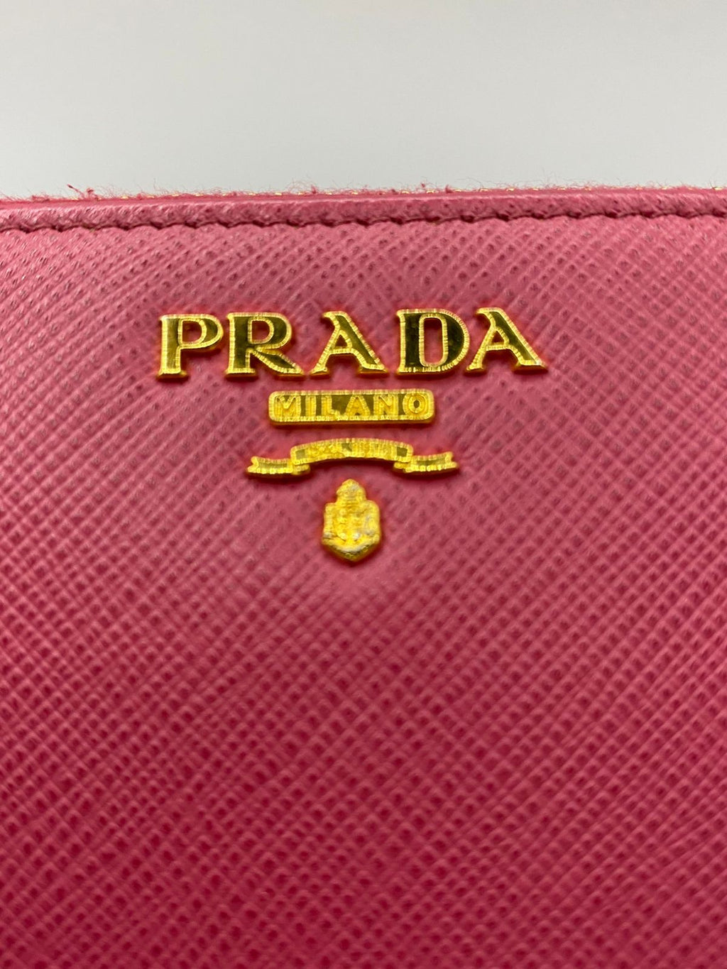 PRADA Saffiano Zip Around Long Wallet