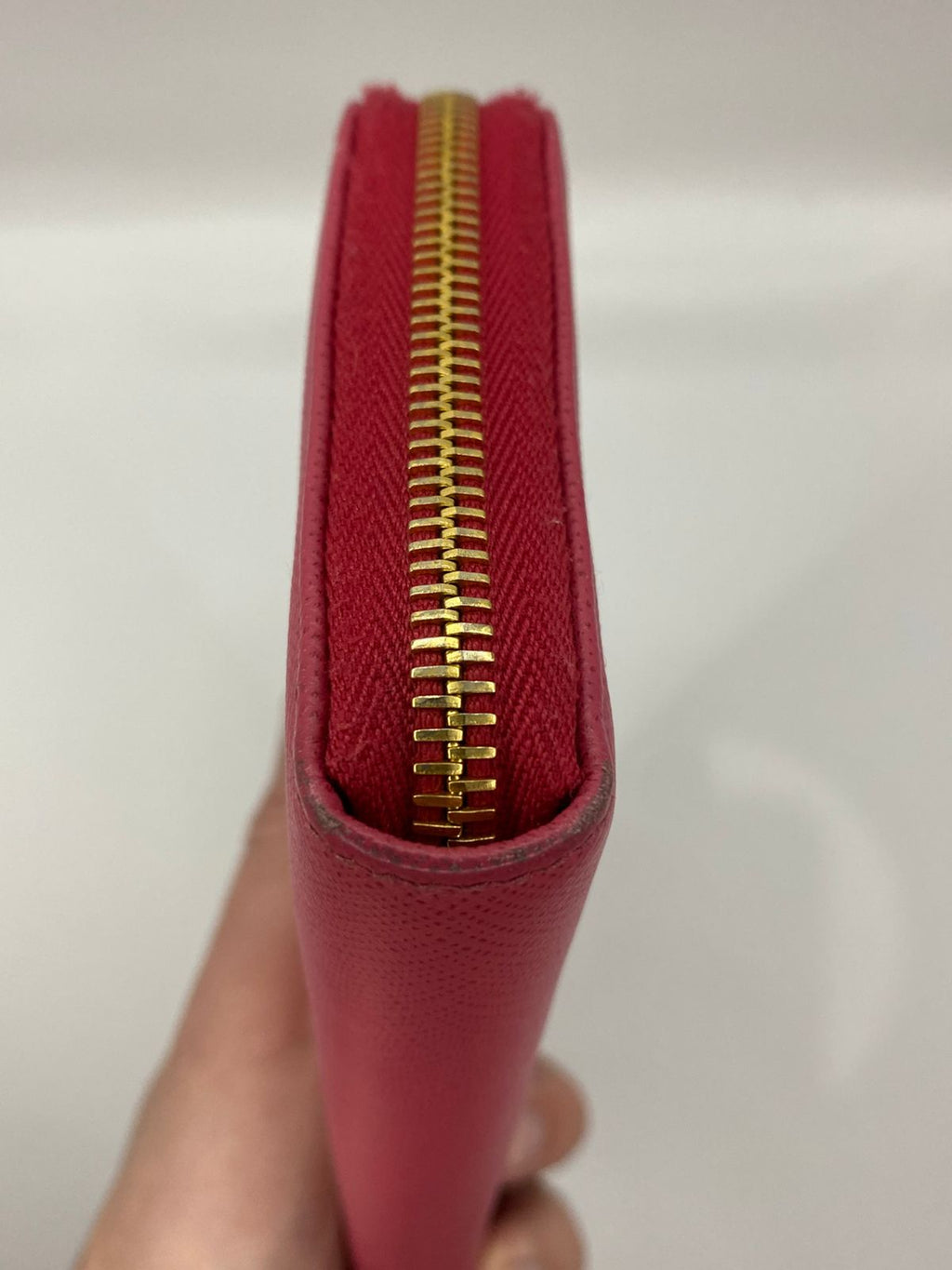 PRADA Saffiano Zip Around Long Wallet