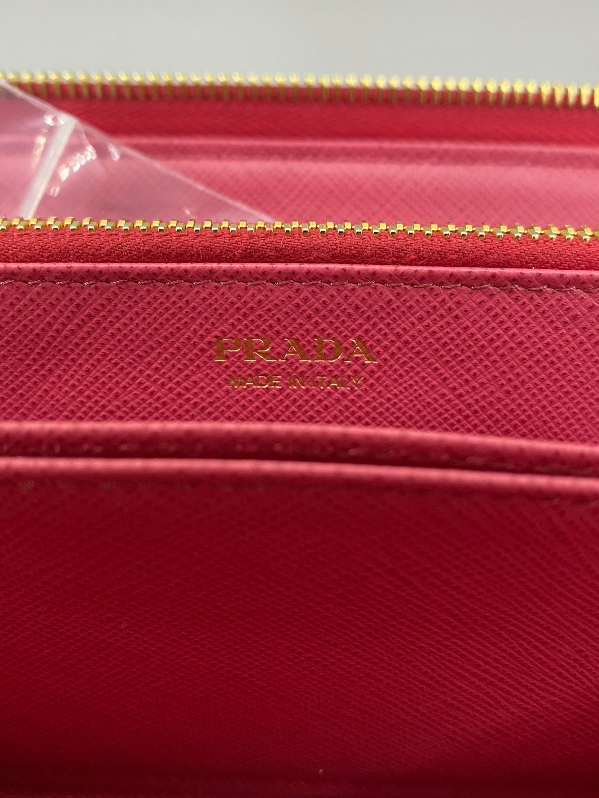 PRADA Saffiano Zip Around Long Wallet