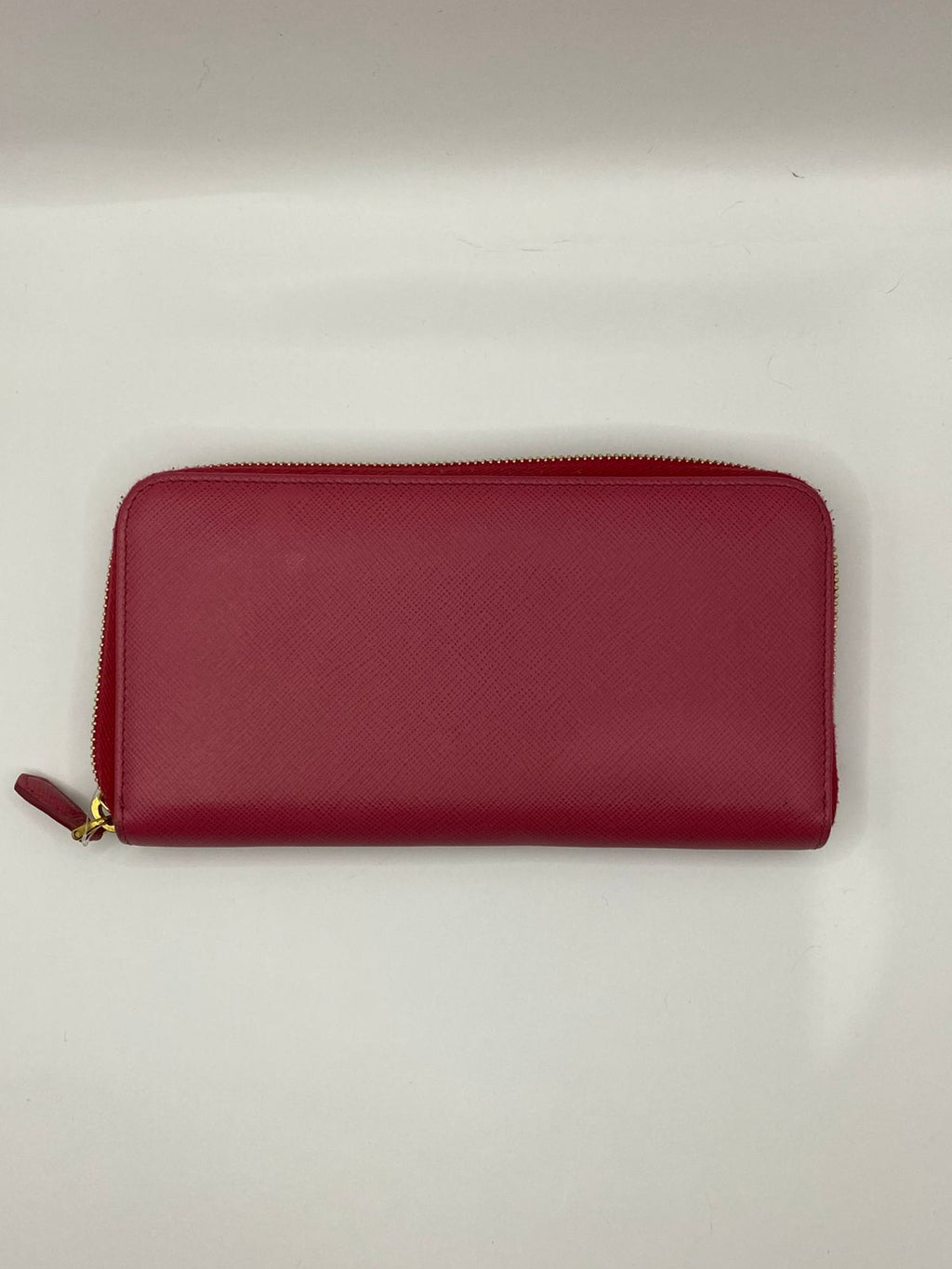 PRADA Saffiano Zip Around Long Wallet