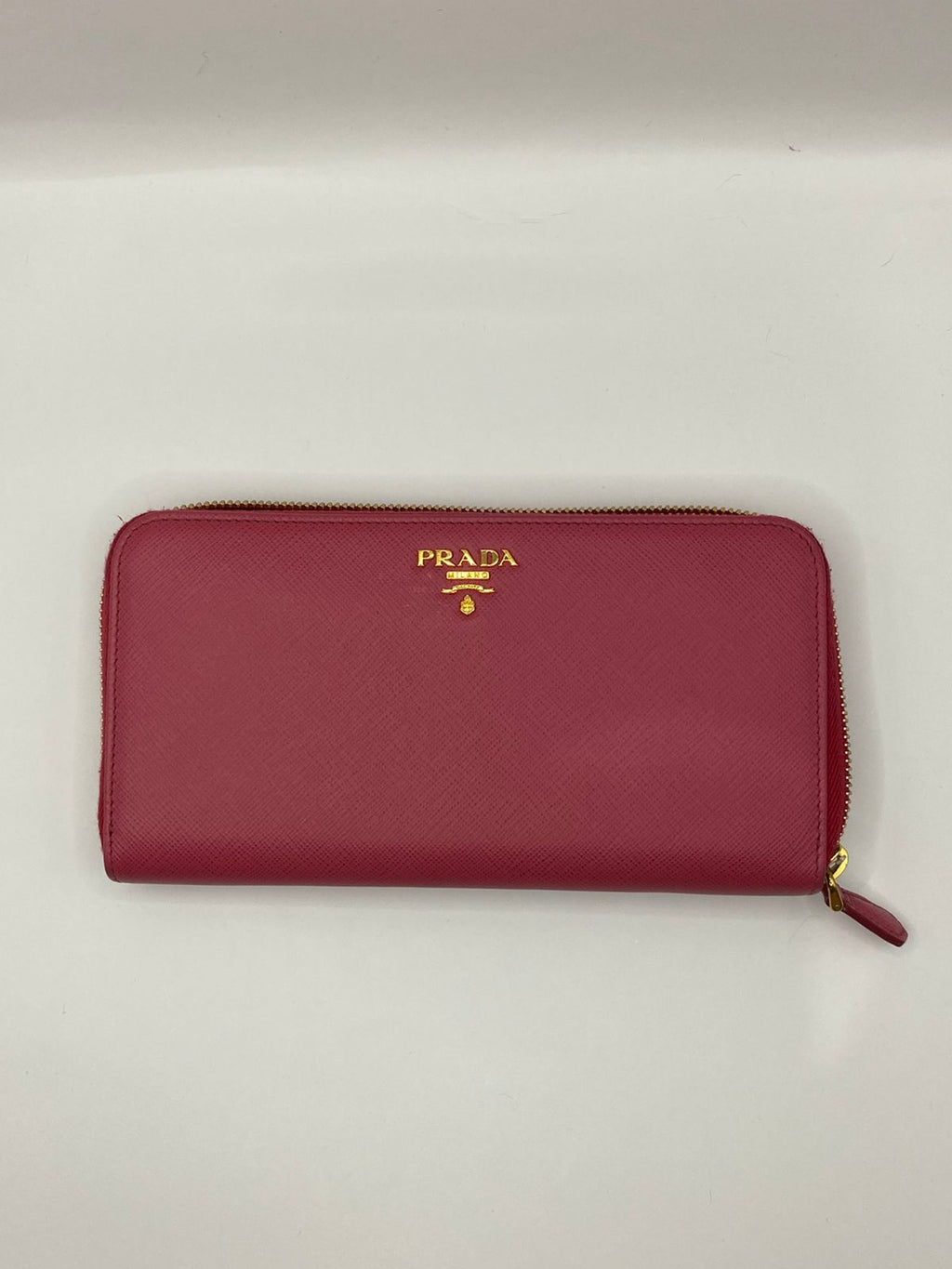 PRADA Saffiano Zip Around Long Wallet