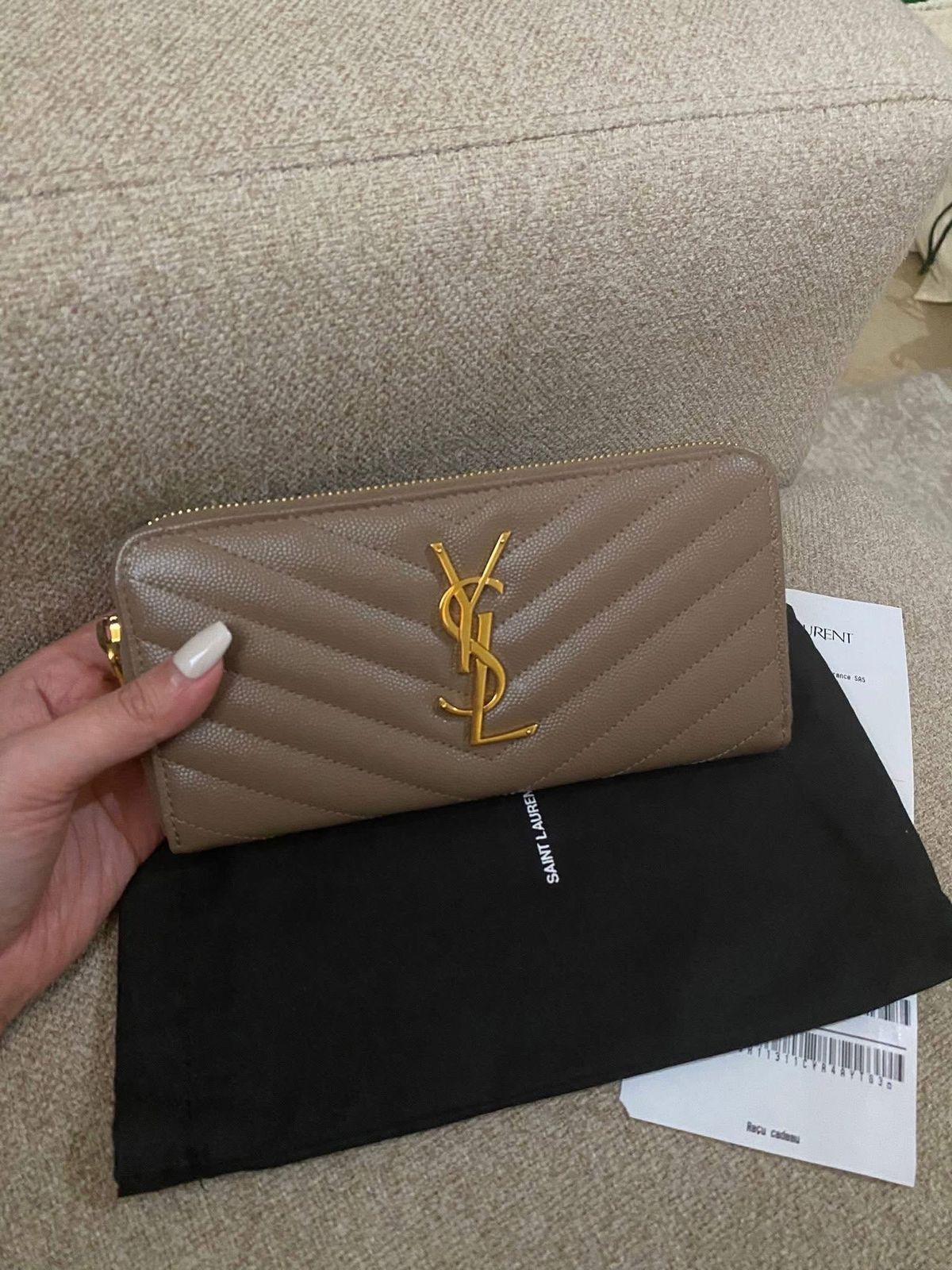 Yves Saint Laurent Zip Around Long Wallet