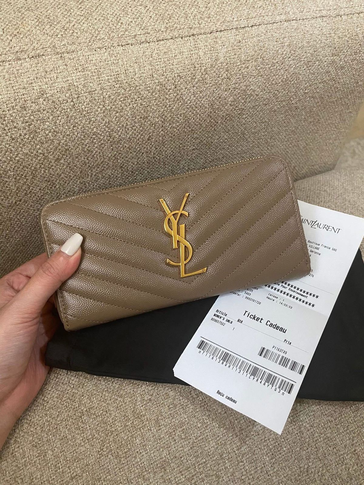 Yves Saint Laurent Zip Around Long Wallet