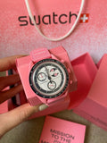 Omega x Swatch Bio ceramic MoonSwatch Mission to the Pink Moonphase watch