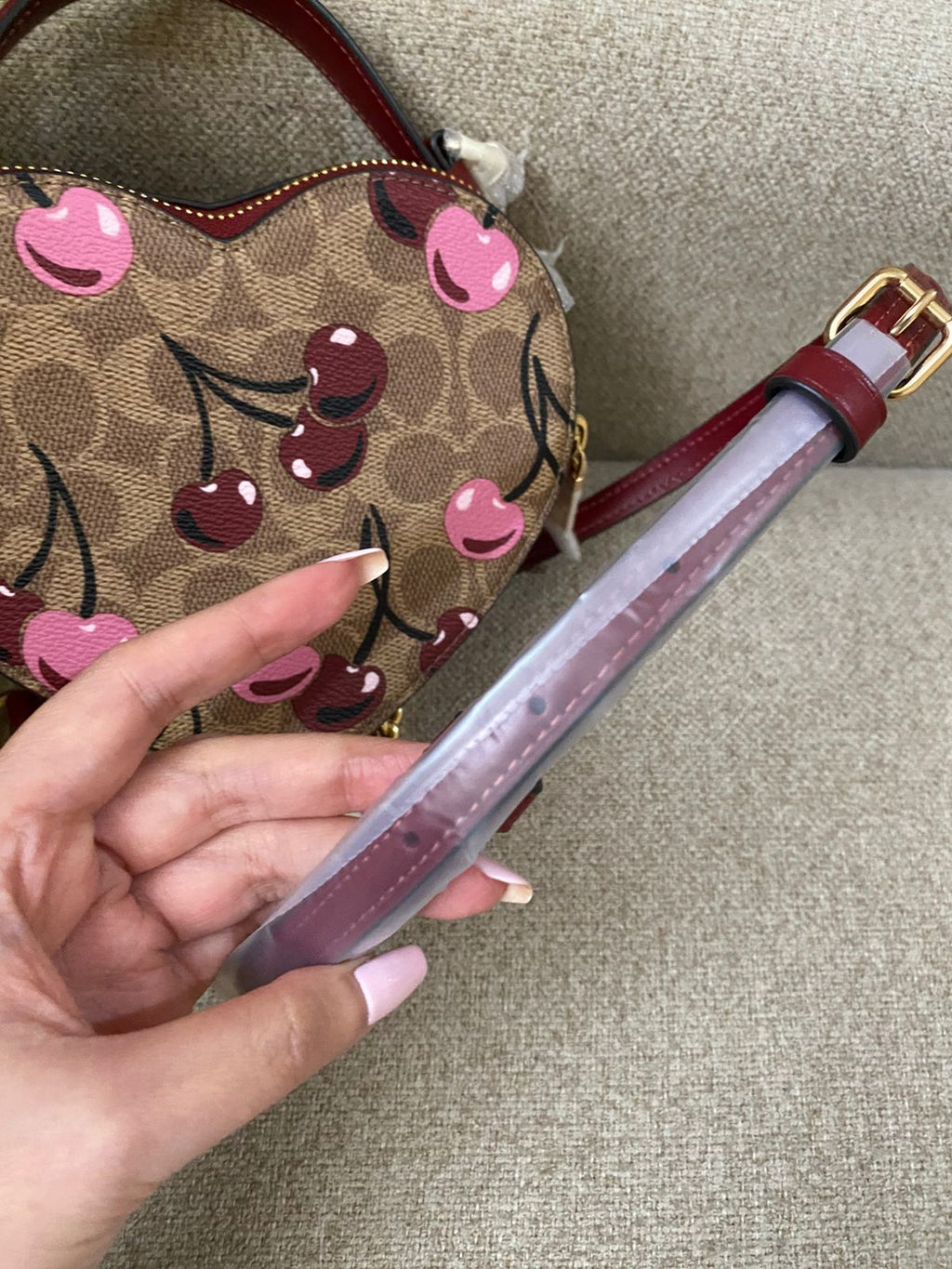 COACH Heart Cherry Crossbody Bag