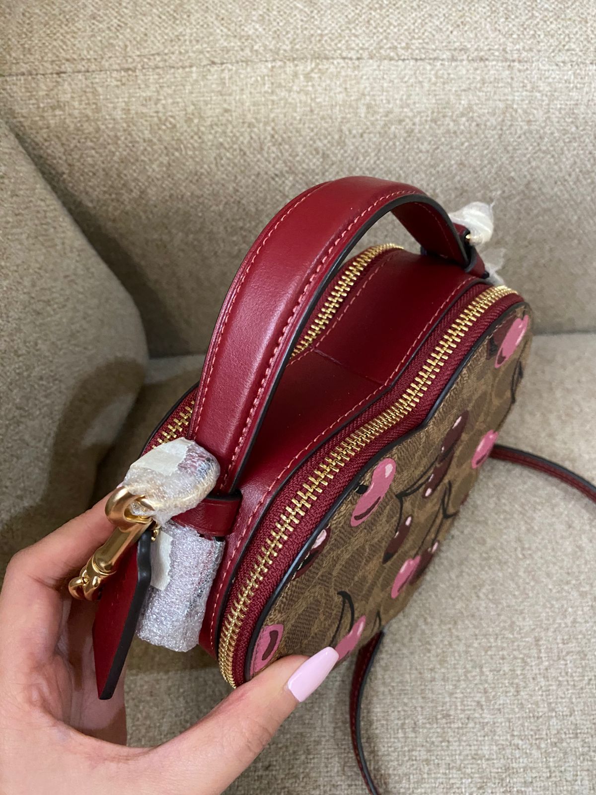 COACH Heart Cherry Crossbody Bag