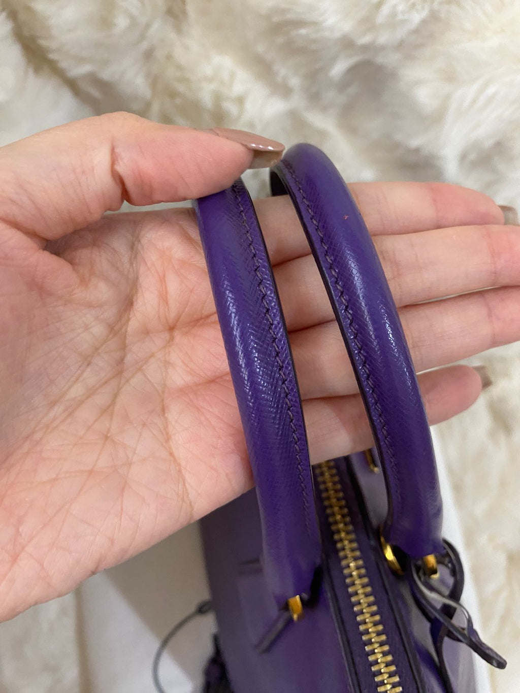 PRADA Saffiano Lux Small in Viola