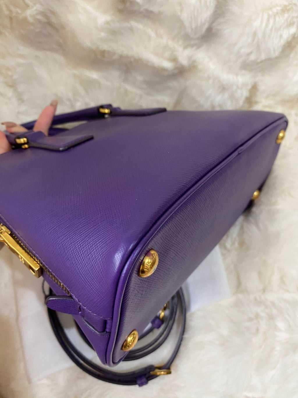 PRADA Saffiano Lux Small in Viola