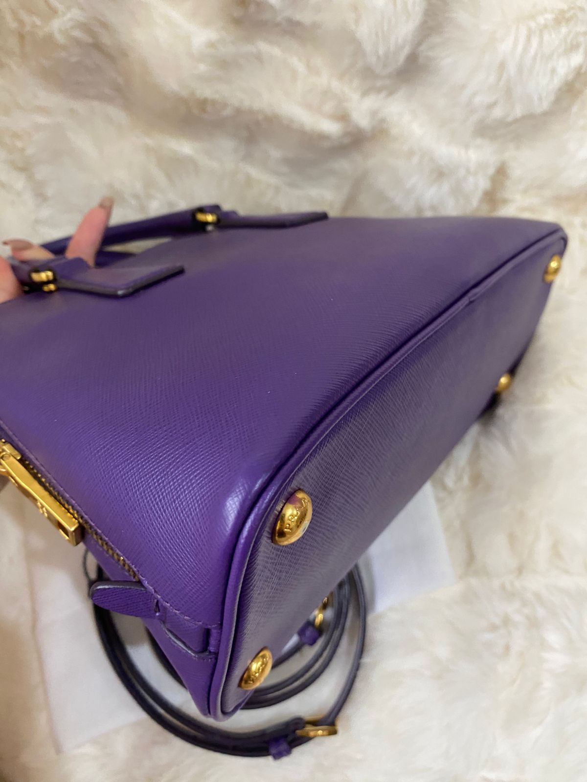 PRADA Saffiano Lux Small in Viola