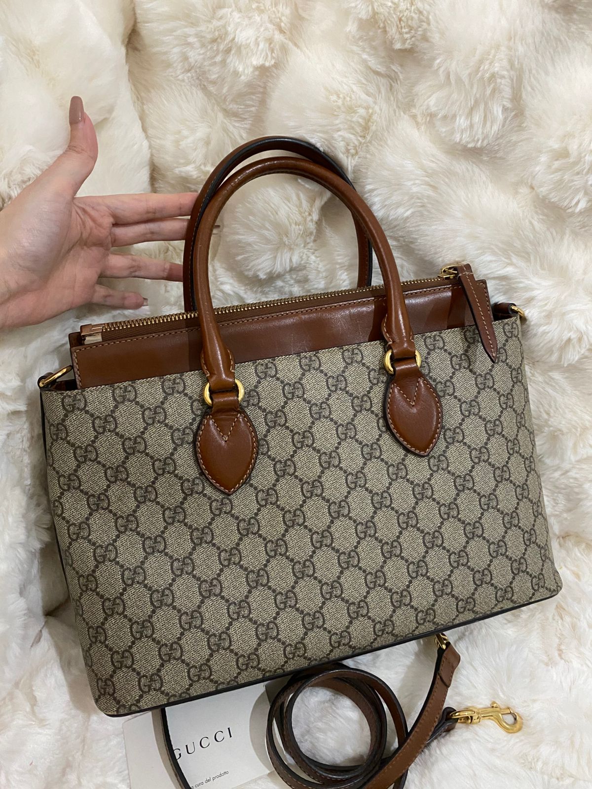 GUCCI  GG Supreme Linea A Satchel Bag