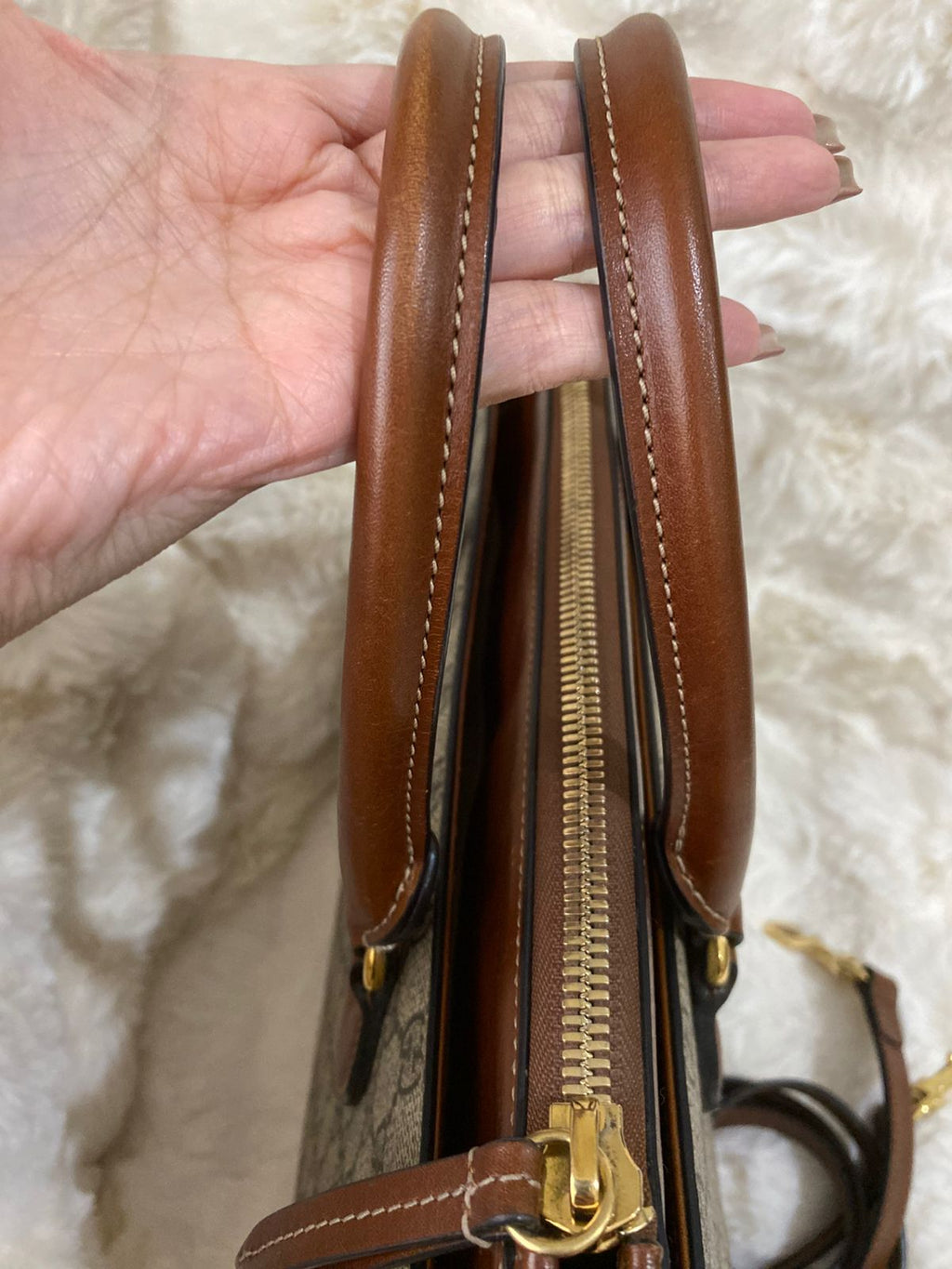 GUCCI  GG Supreme Linea A Satchel Bag