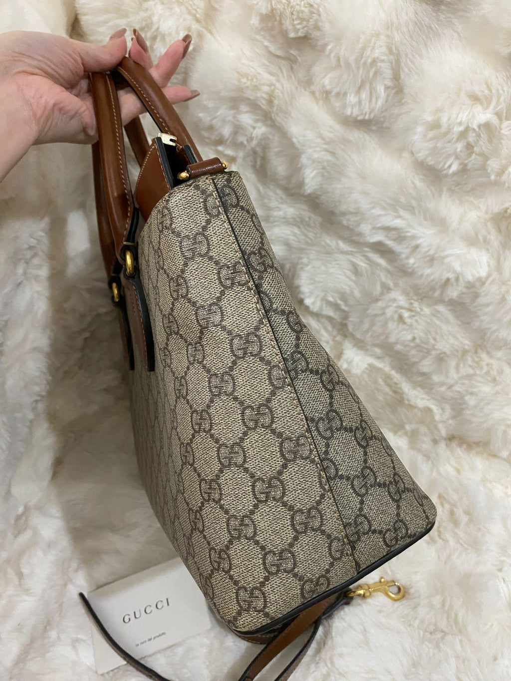 GUCCI  GG Supreme Linea A Satchel Bag