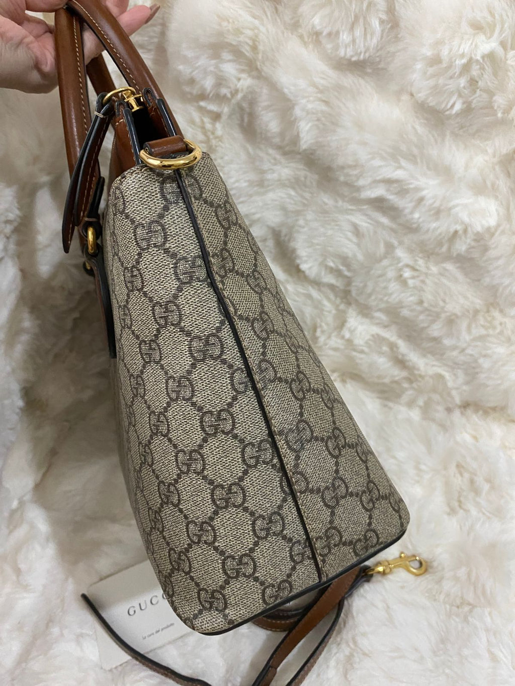 GUCCI  GG Supreme Linea A Satchel Bag