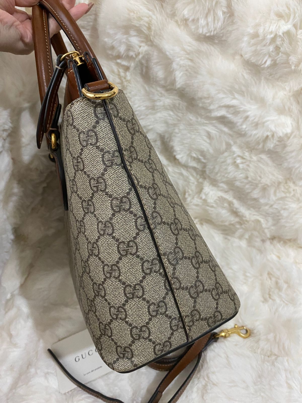 GUCCI  GG Supreme Linea A Satchel Bag