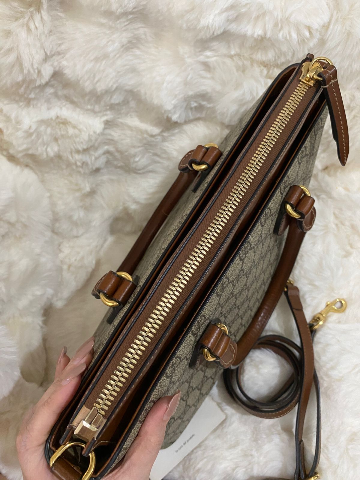 GUCCI  GG Supreme Linea A Satchel Bag