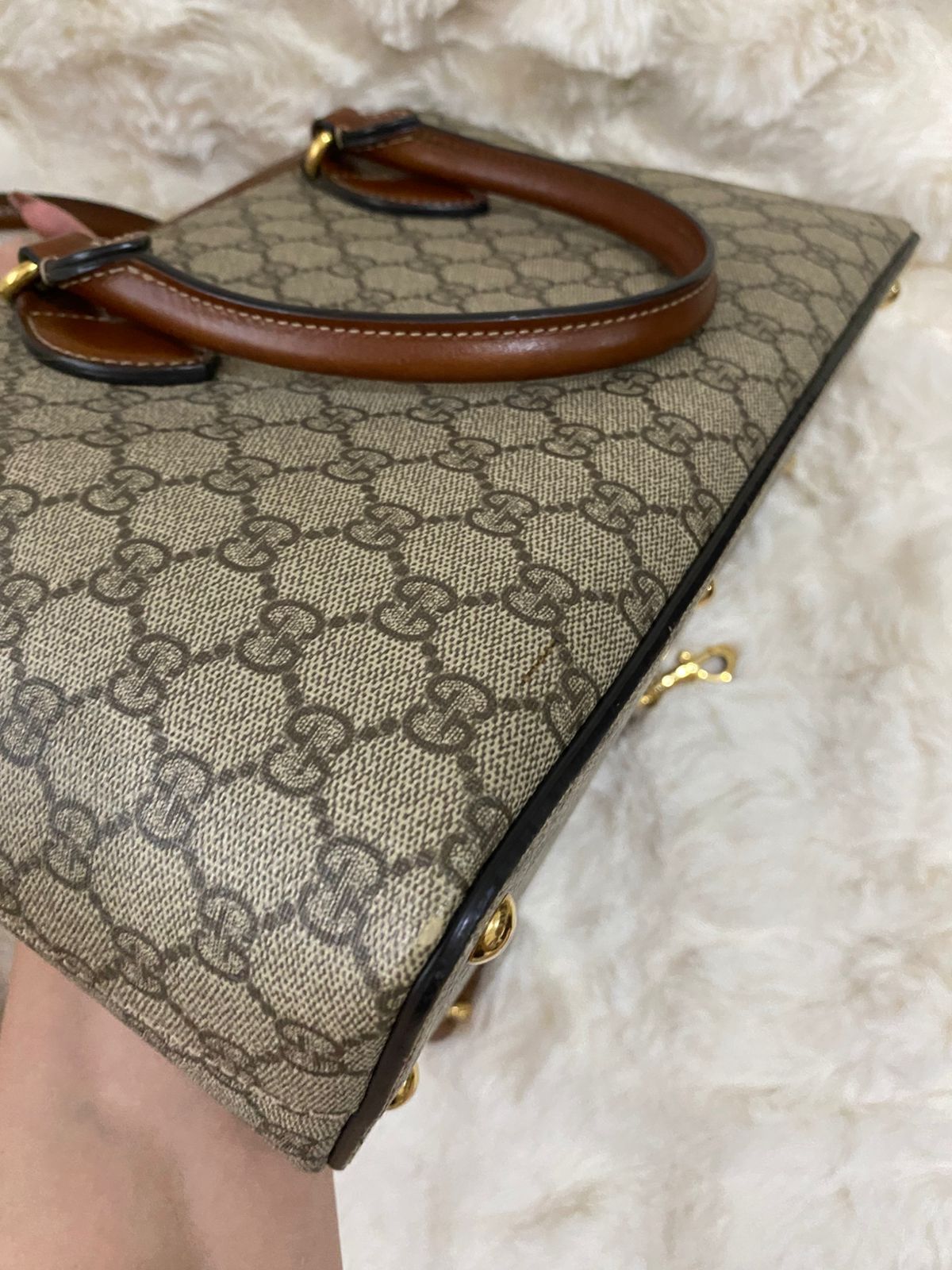 GUCCI  GG Supreme Linea A Satchel Bag