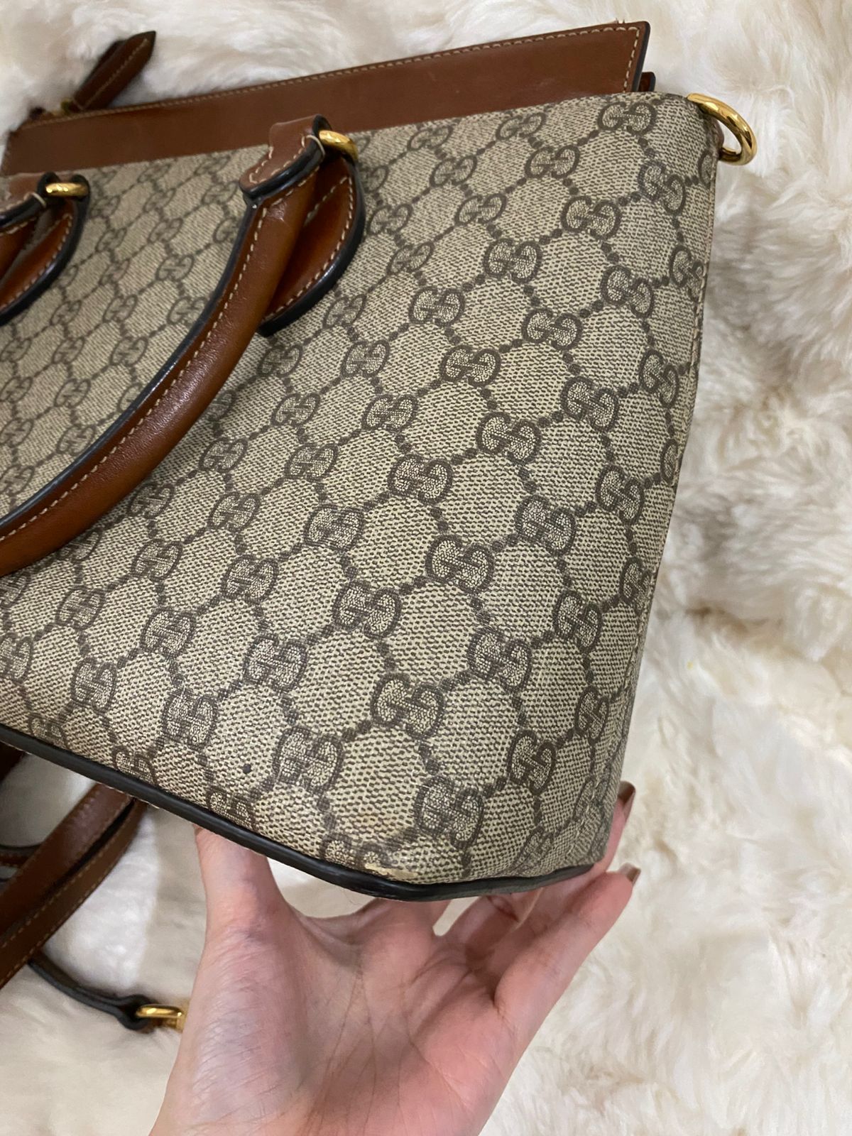 GUCCI  GG Supreme Linea A Satchel Bag
