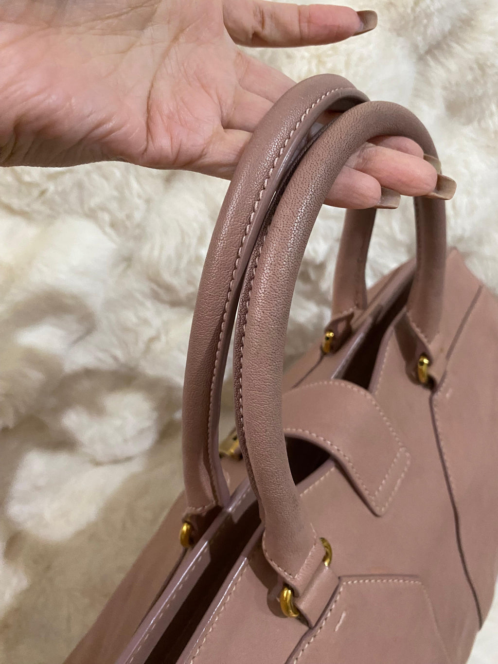 Yves Saint Laurent Y Cabas Chyc Old Rose Handbag