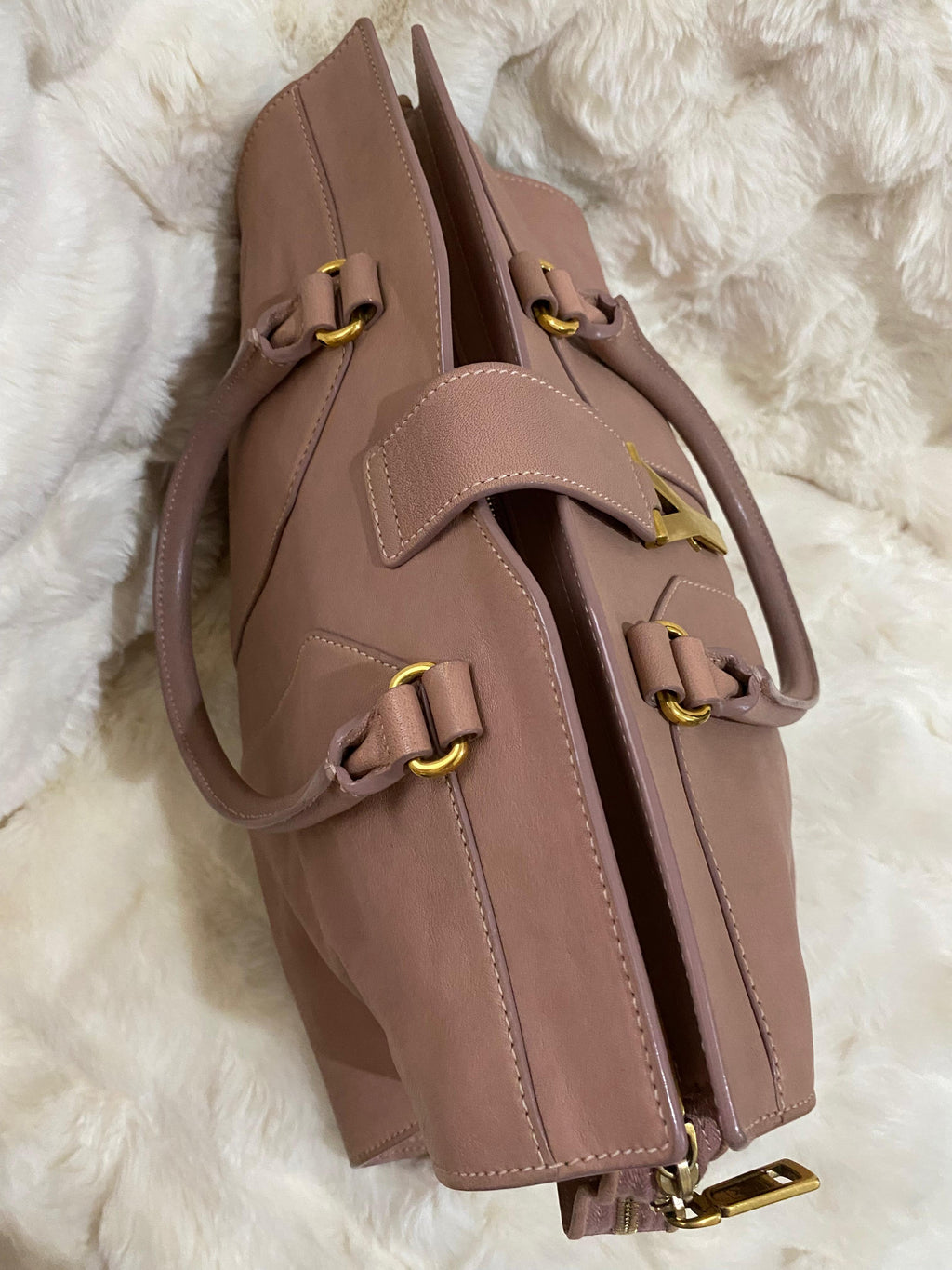 Yves Saint Laurent Y Cabas Chyc Old Rose Handbag