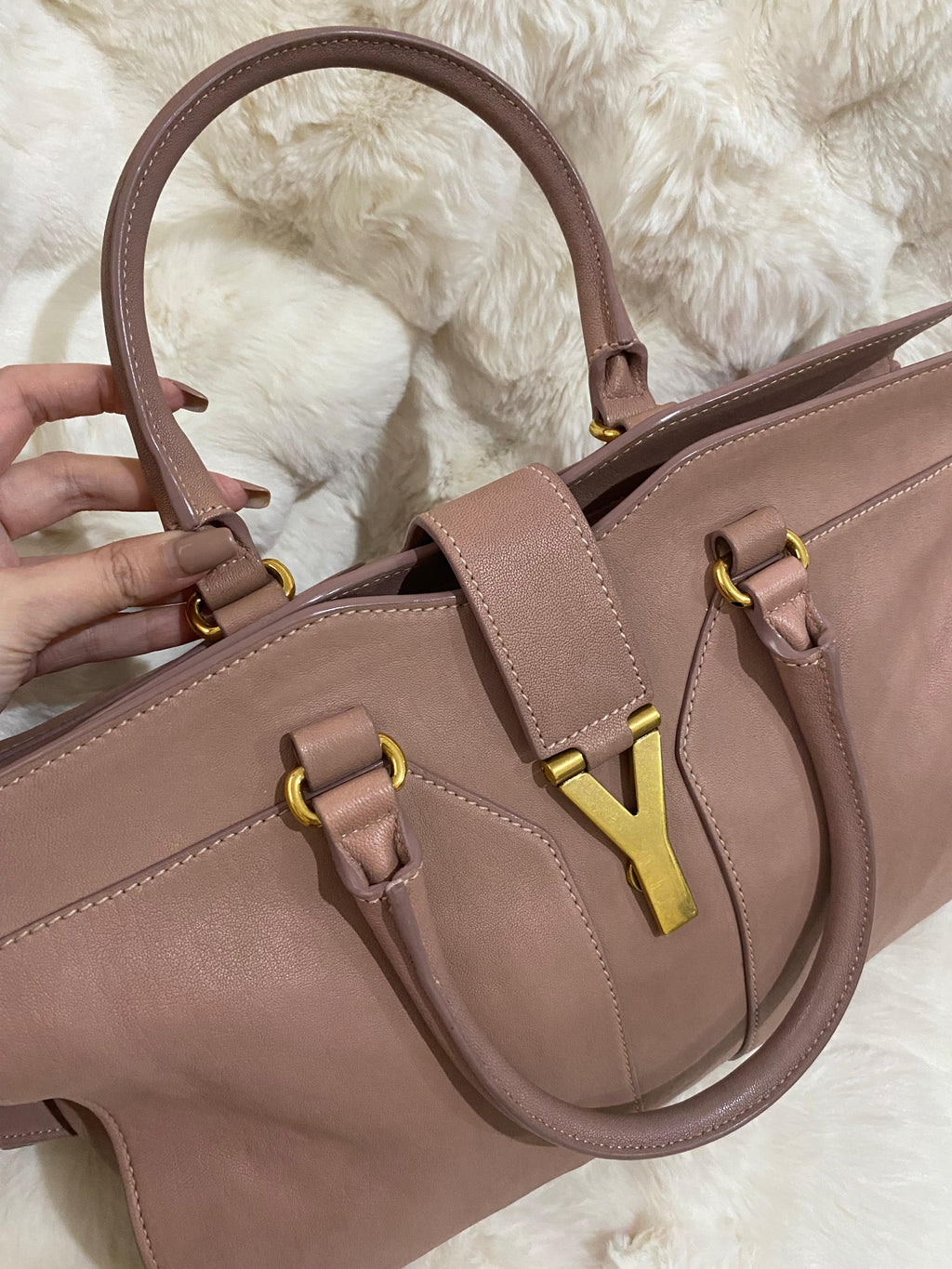 Yves Saint Laurent Y Cabas Chyc Old Rose Handbag